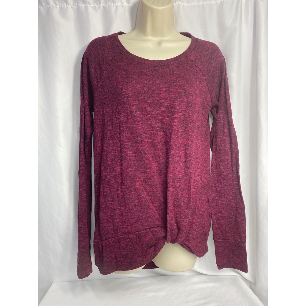 Juicy Couture‎ Women's Marled Pink Twist Front Long Sleeve Top Size Medium